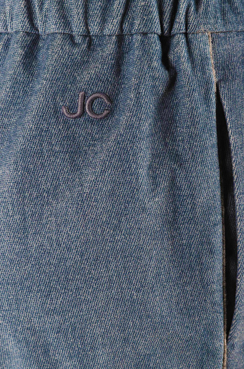 Cotton wide leg trousers