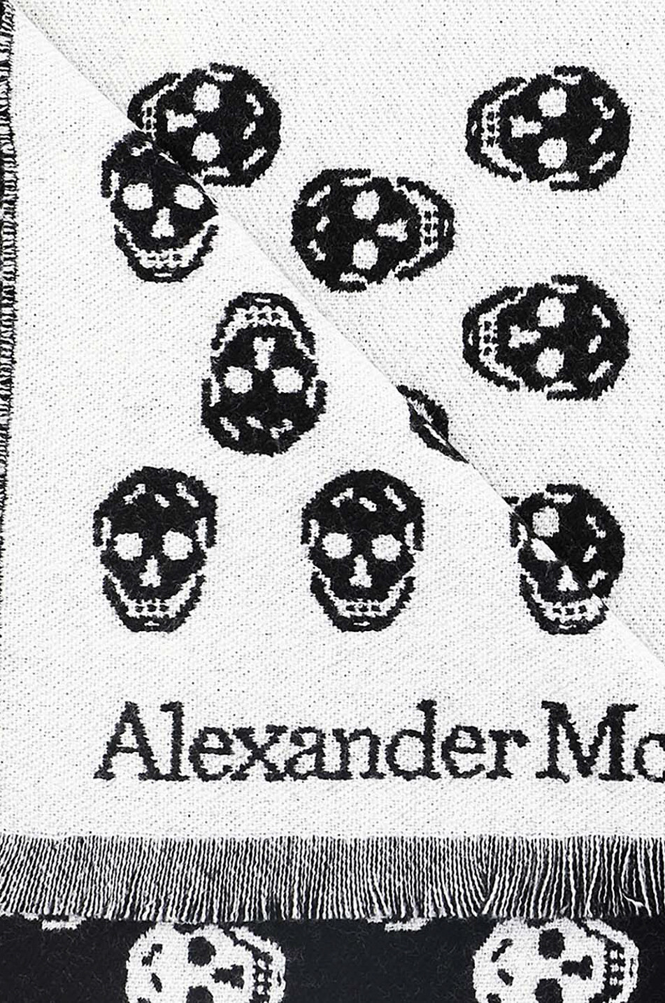ALEXANDER McQUEEN Jacquard-Schal aus Wolle Reversible Skull Damen BUNT 2