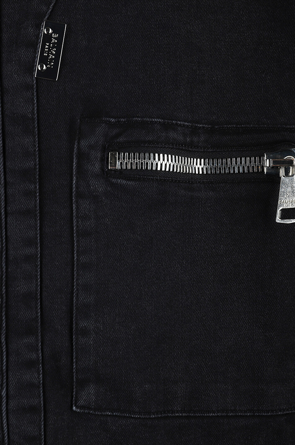 BALMAIN Utility-Überhemd aus Denim Herren SCHWARZ 3