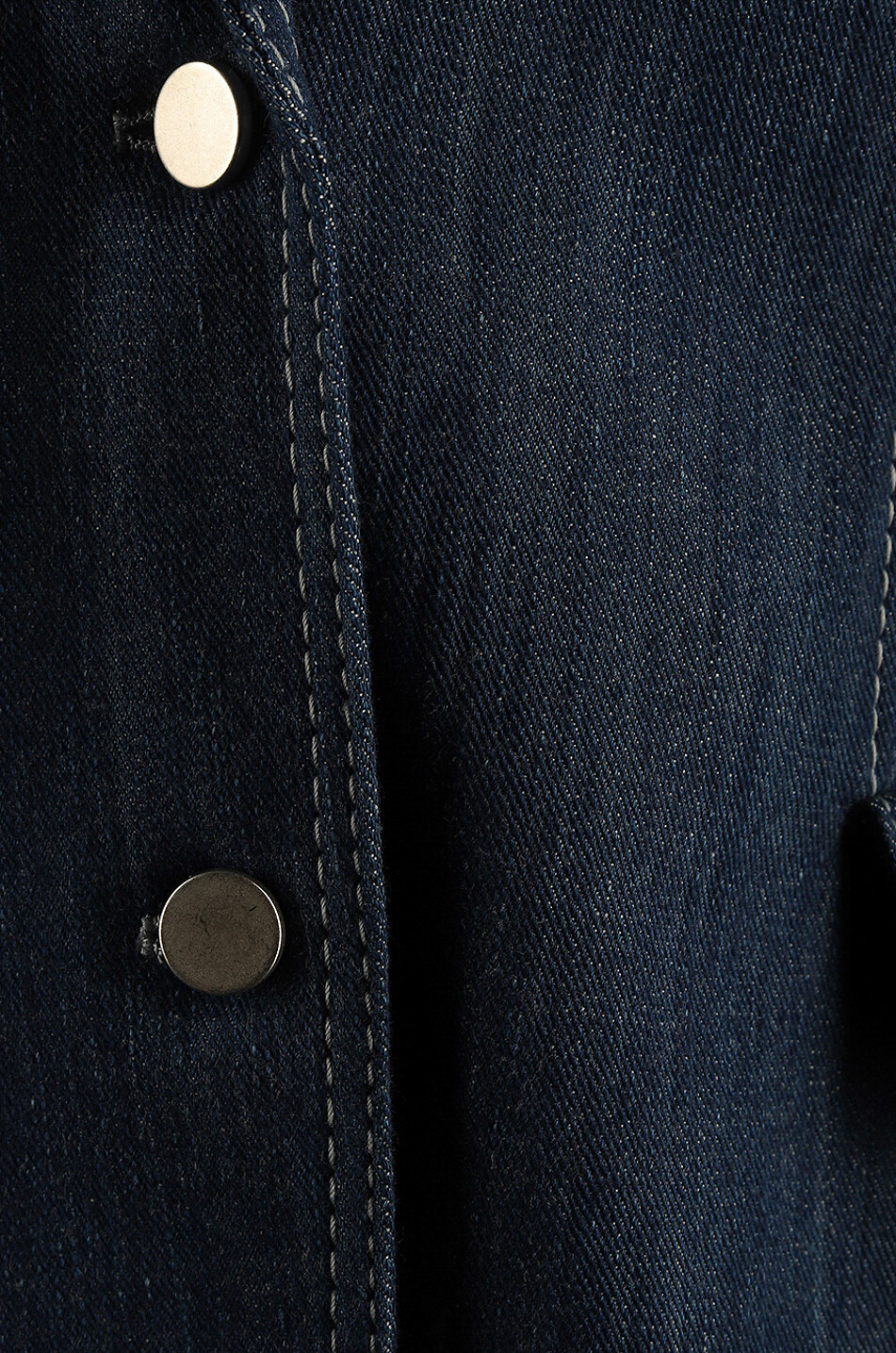 Taillierter einreihiger Denim-Blazer