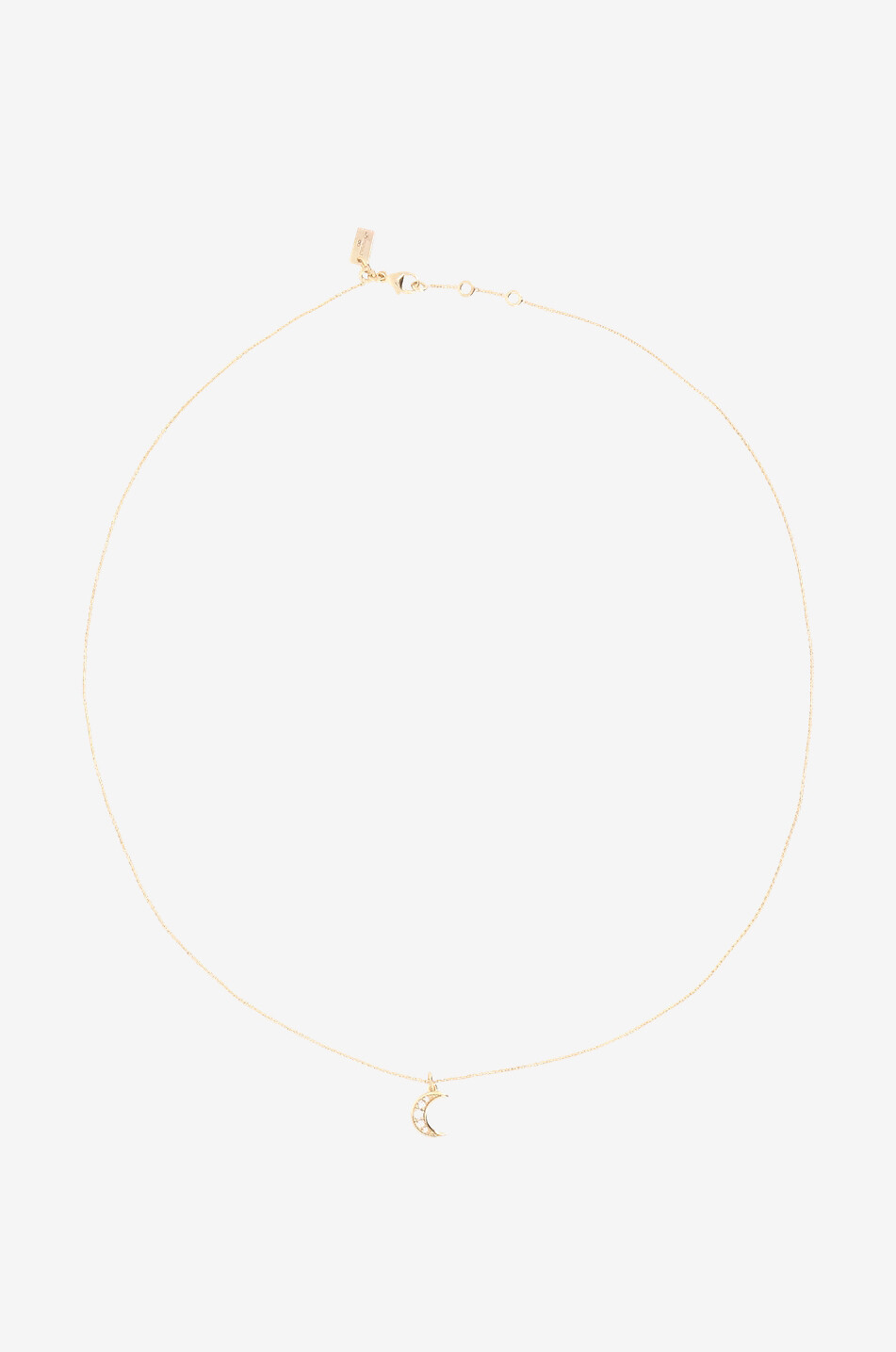 AVINAS Goldene Halskette mit Strass Tiny Moon Damen GELB 3