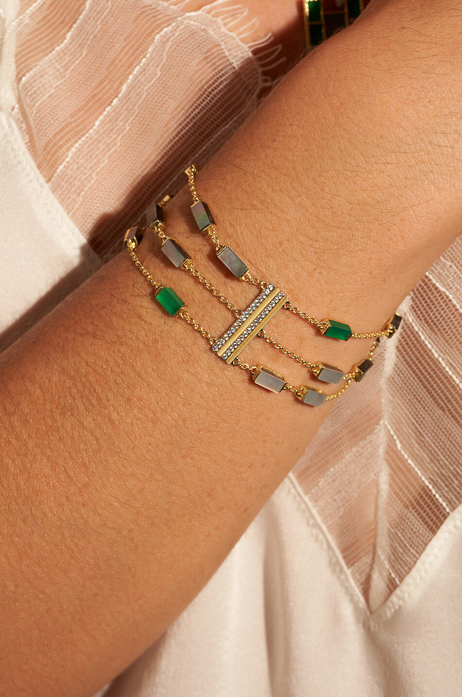 BE MAAD Bracelet orné de nacre et onyx Mara Femme MULTICOLORE 2