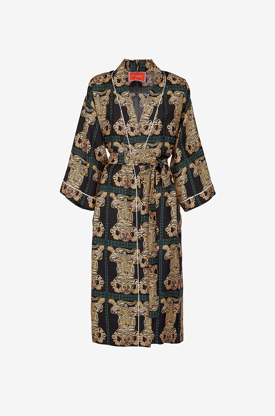 Bademantel aus Seide Tiger Tile