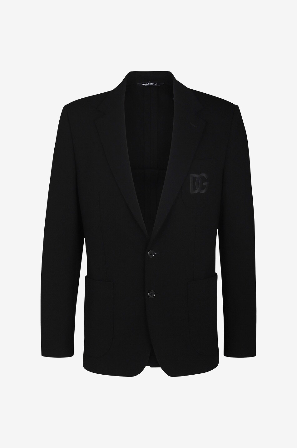 DOLCE & GABBANA DG Punto Milano jersey single-breasted blazer Men BLACK 1
