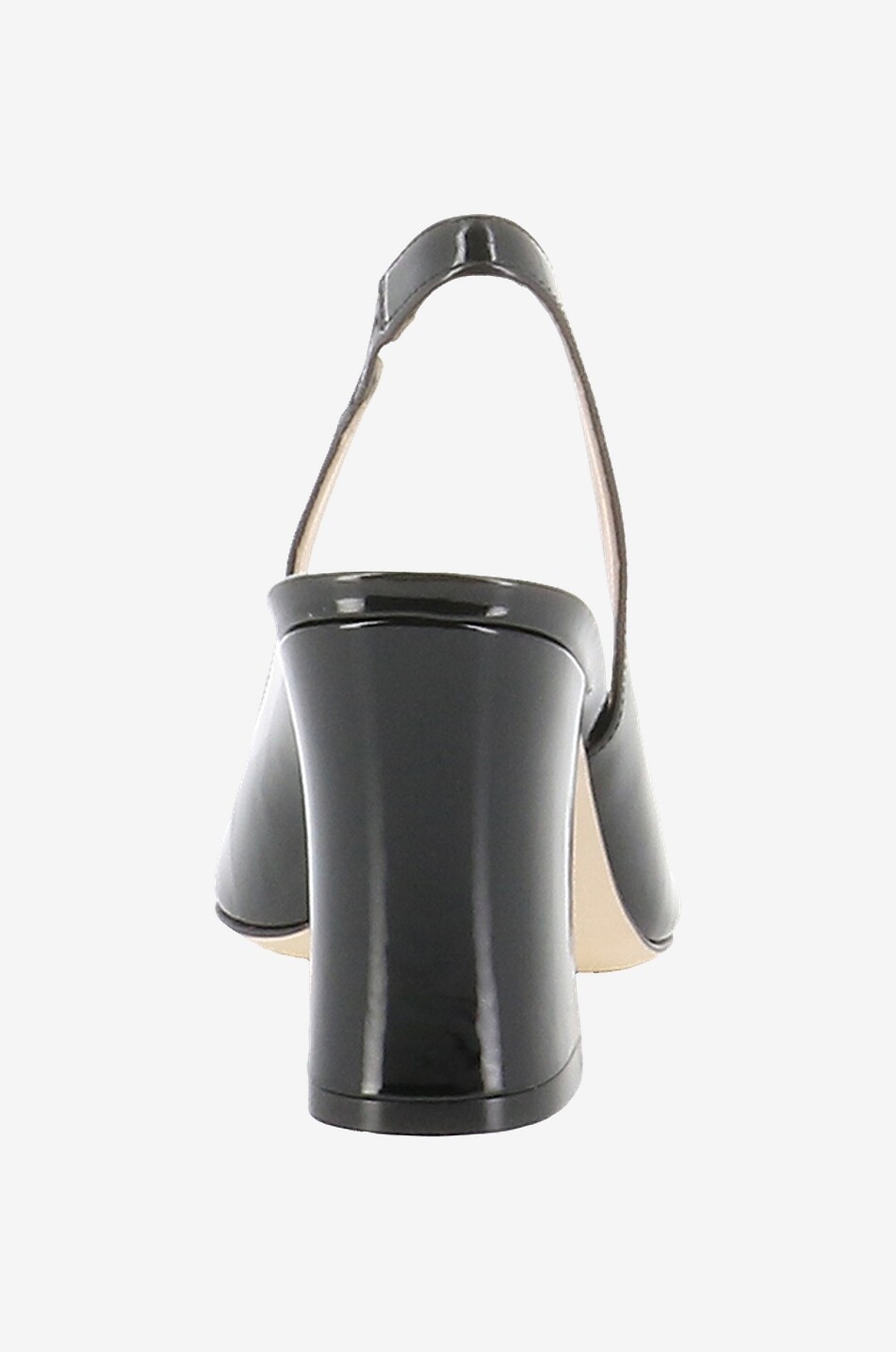 Escarpins à bride arrière en cuir verni Curveblock 85
