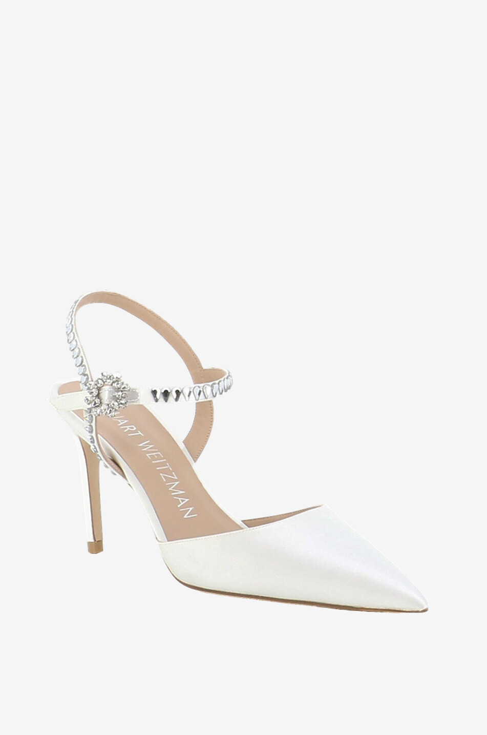 Escarpins à bride arrière en satin Gemcut Xcurve 85