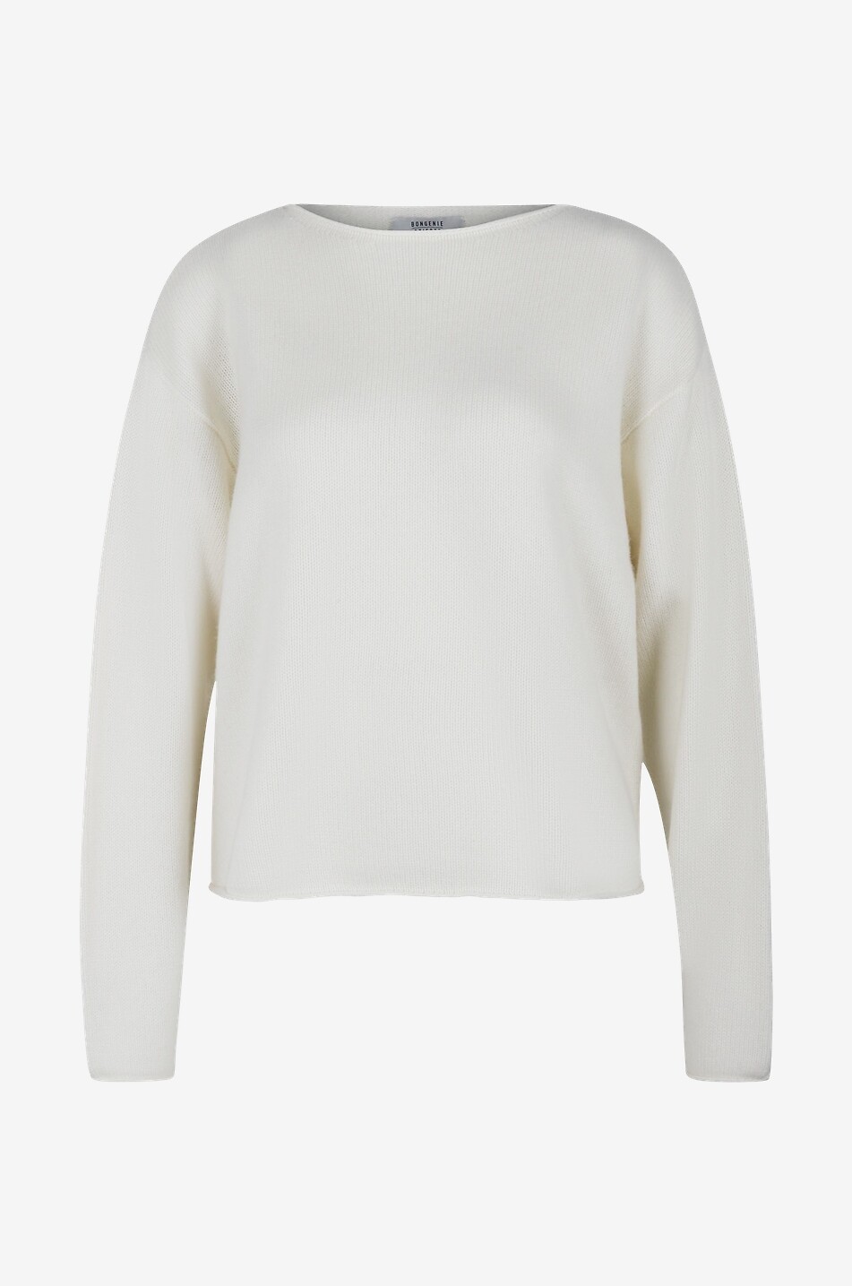 Kaschmirpullover mit U-Boot-Ausschnitt