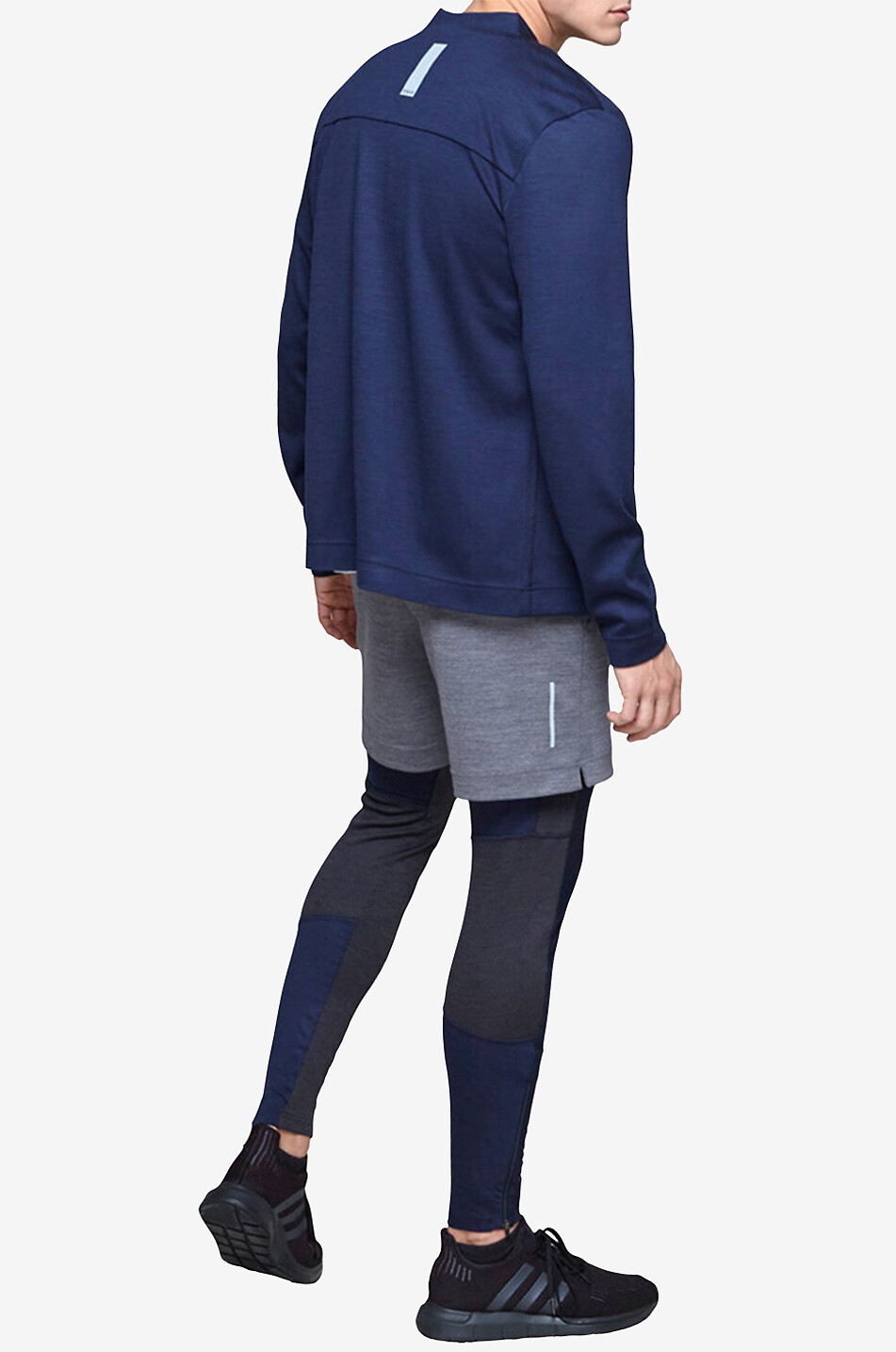 EMYUN Trainingsjacke aus Merinowolle Berna Herren DUNKELBLAU 1