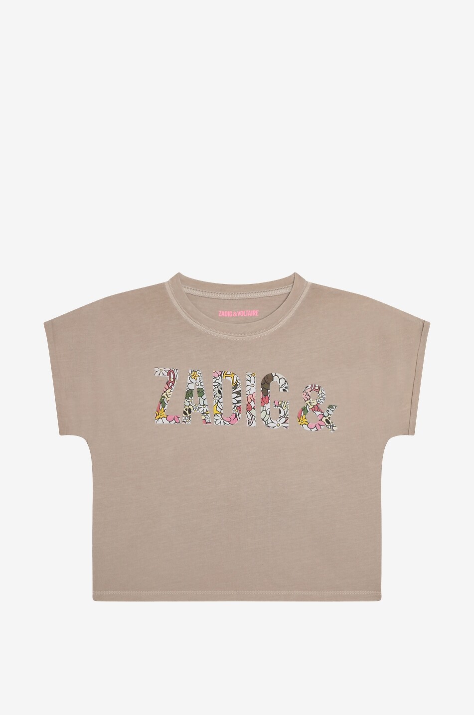T-shirt fille imprimé logo floral