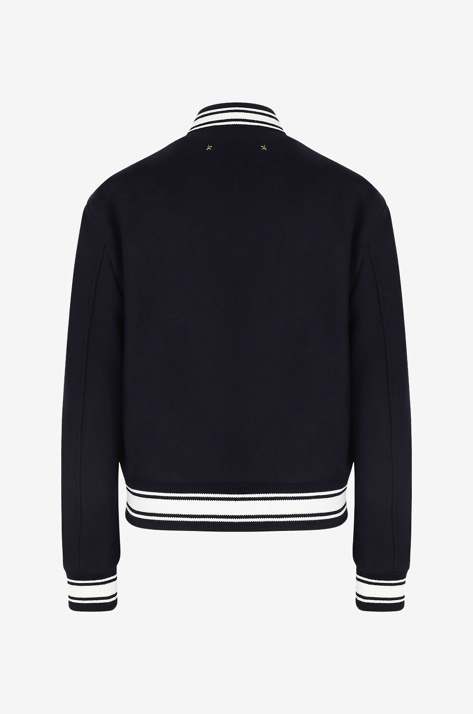 GOLDEN GOOSE Bomber en laine mélangée Dirce Femme BLEU MOYEN 2