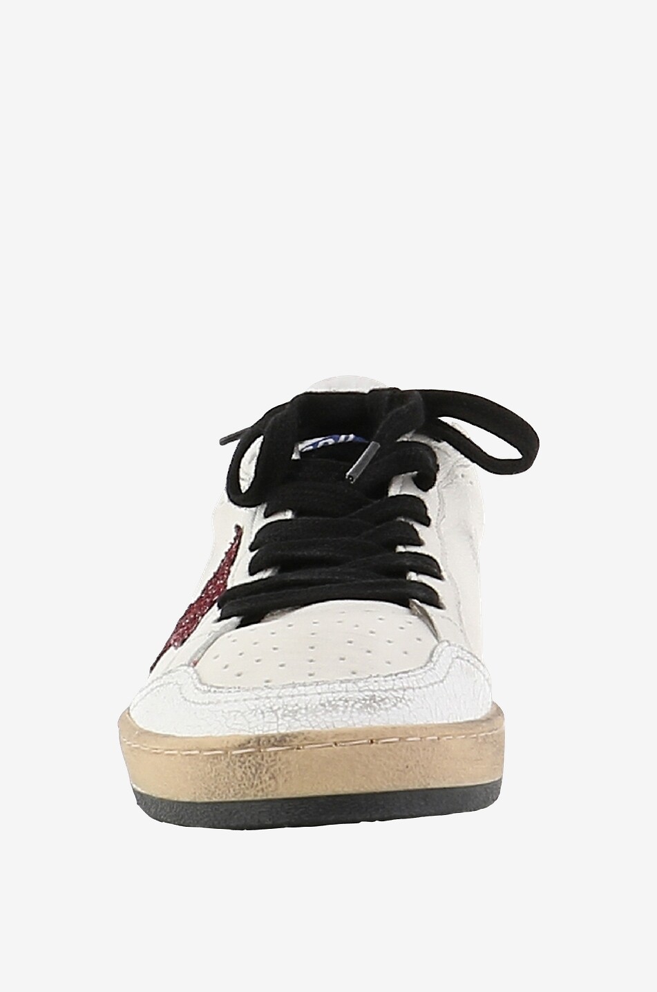 GOLDEN GOOSE Niedrige Schnürsneakers aus Leder Super-Star Damen WEISS 2