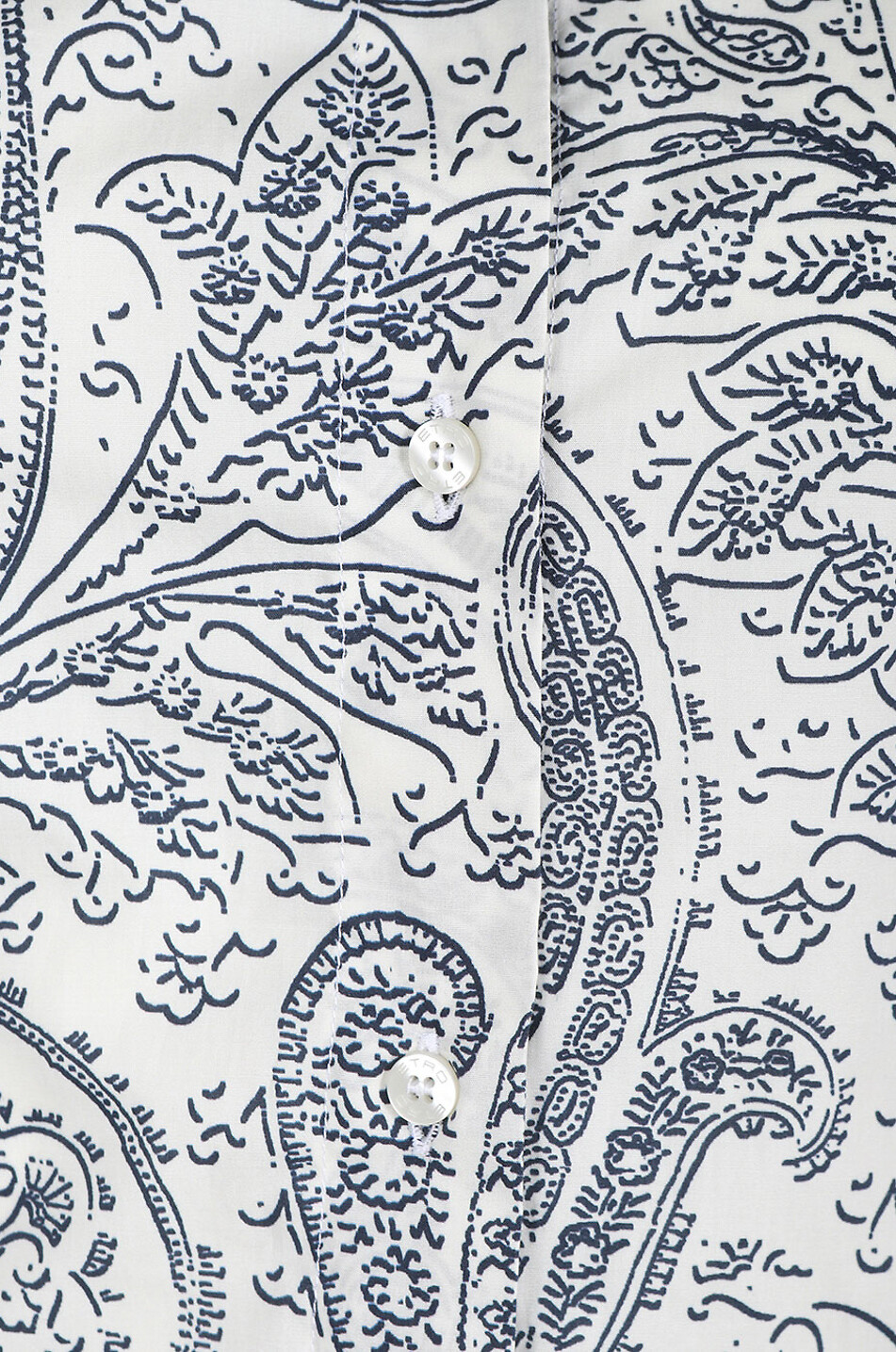 Paisley-printed cinched shirt