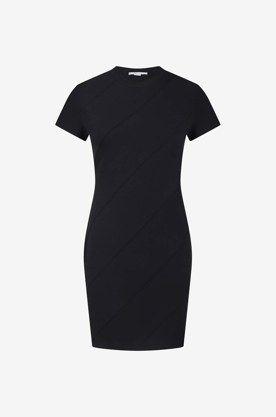 Stripes compact knit mini dress