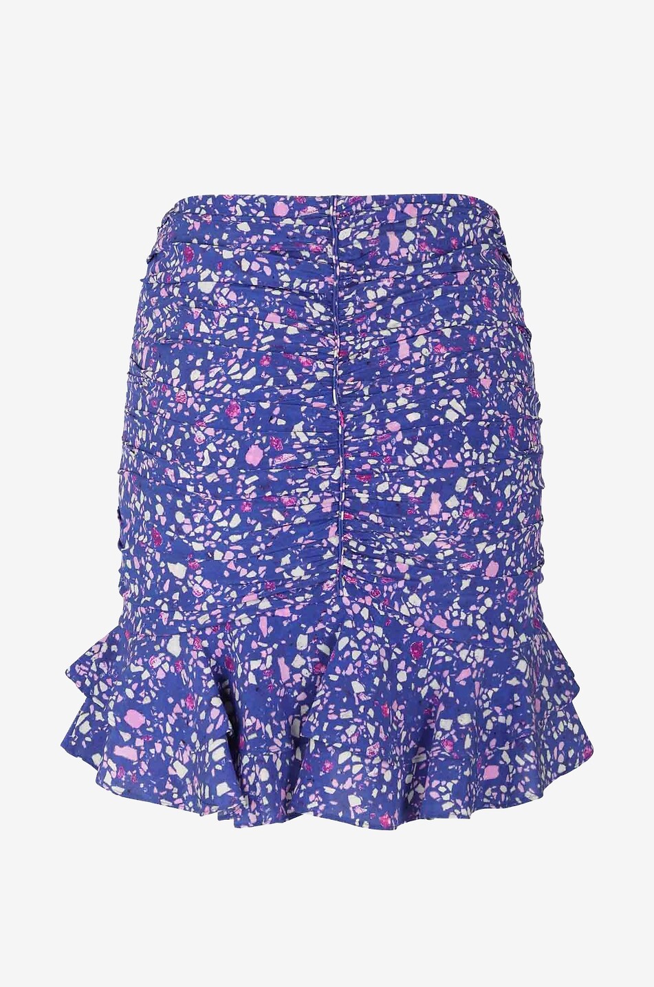 Milendi printed silk mini skirt