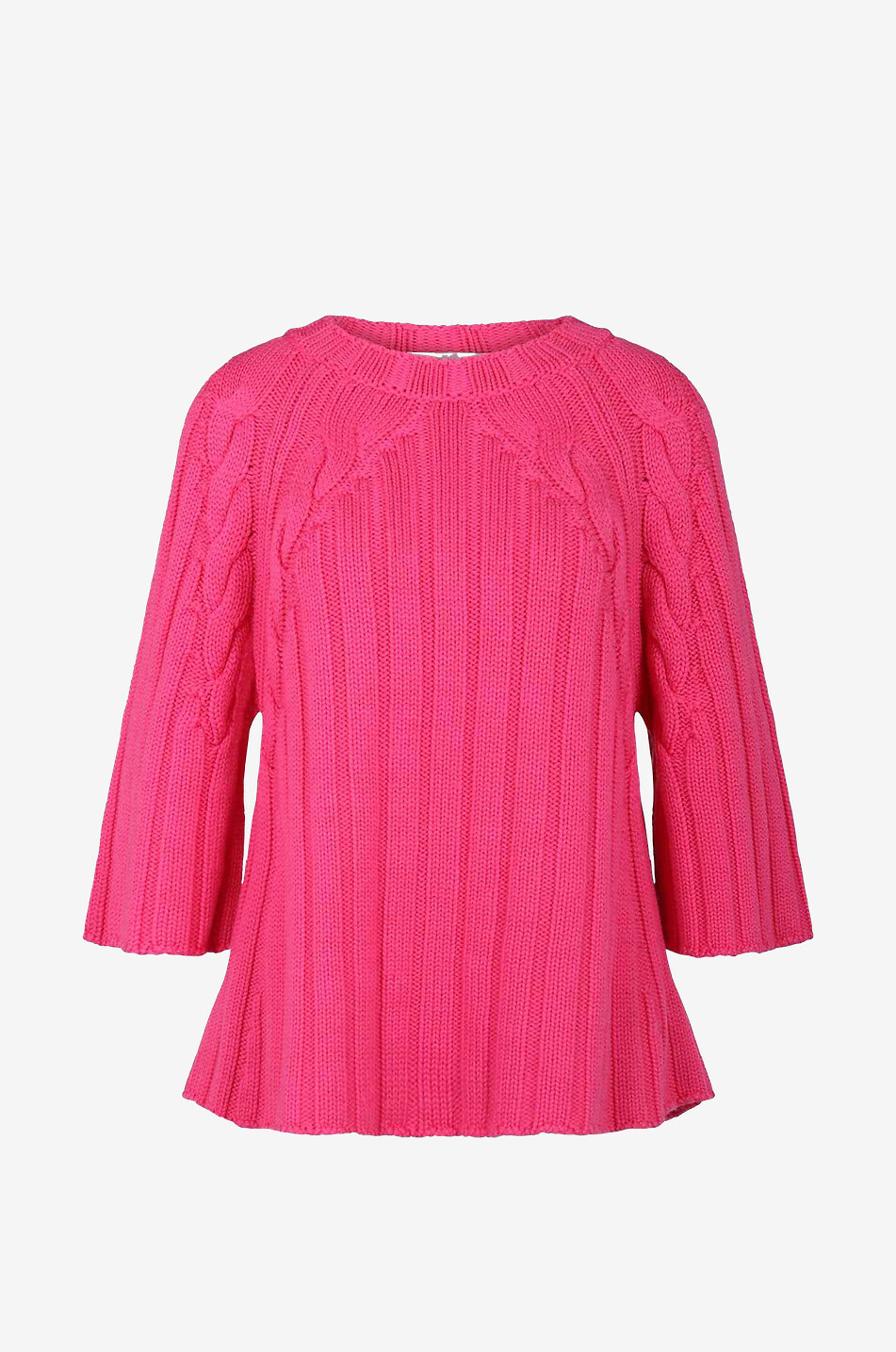 Pull côtelé et torsadé en laine vierge