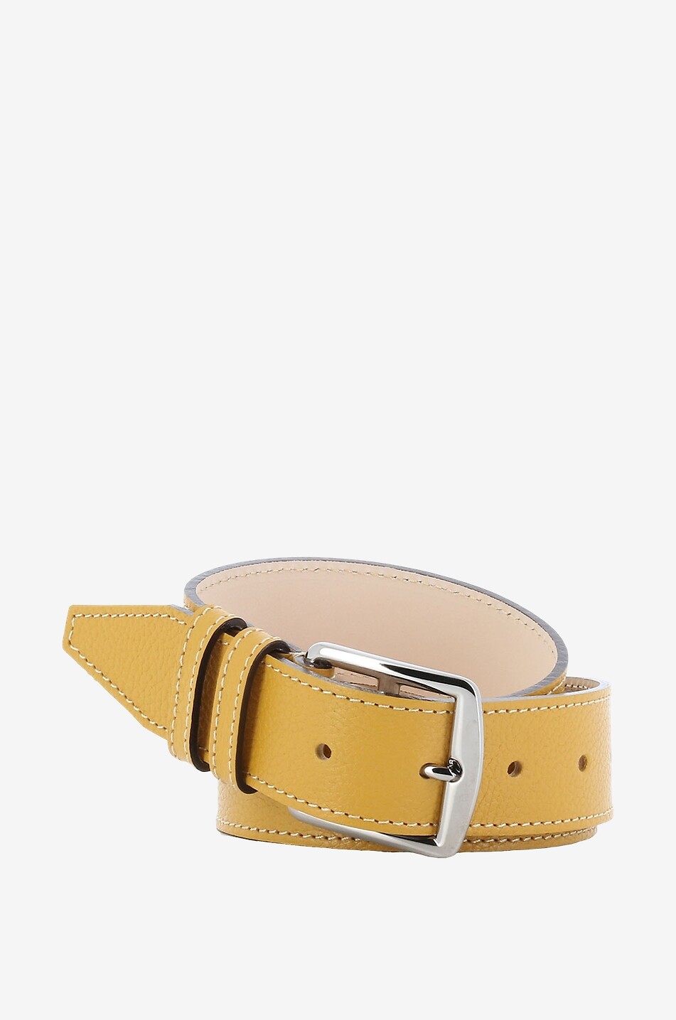 BERTHILLE Ceinture en cuir grainé Femme JAUNE 1