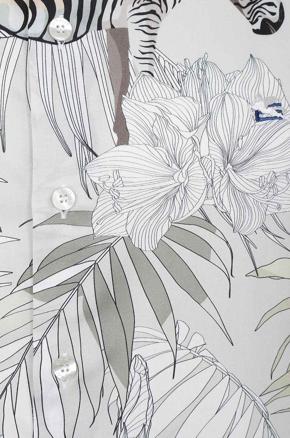 ETRO Tropical print long-sleeved shirt Men Light beige 3