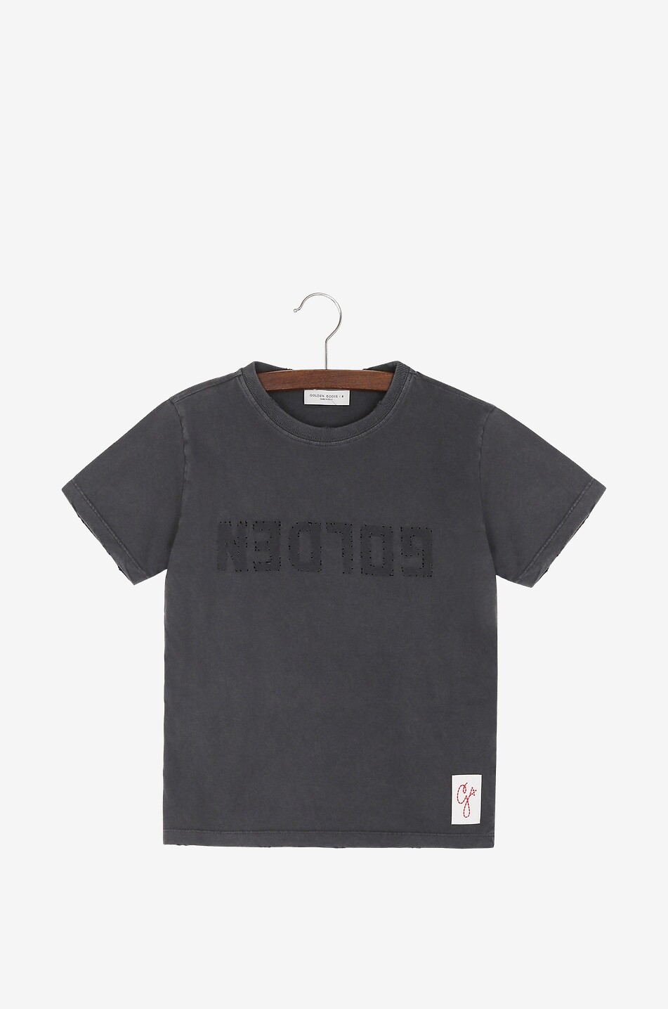 GOLDEN GOOSE Golden boy's distressed T-shirt Boy GREY 1