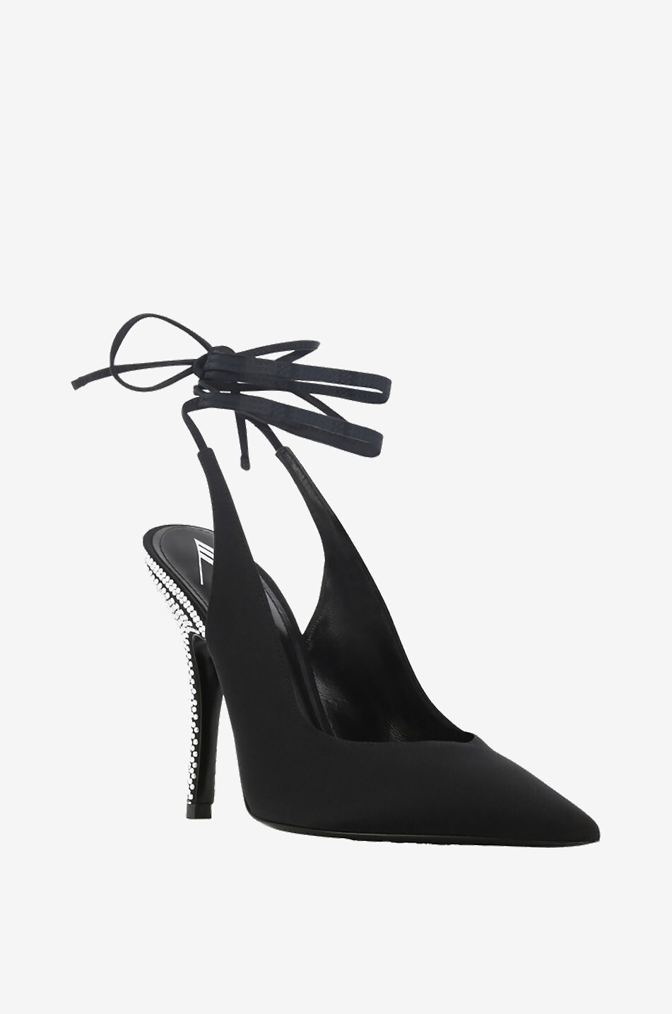 Escarpins à lacer en satin et cristaux Venus 105