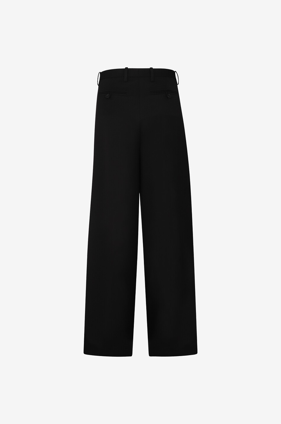 Hose mit weit ausgestelltem Bein und hoher Taille aus Wolle