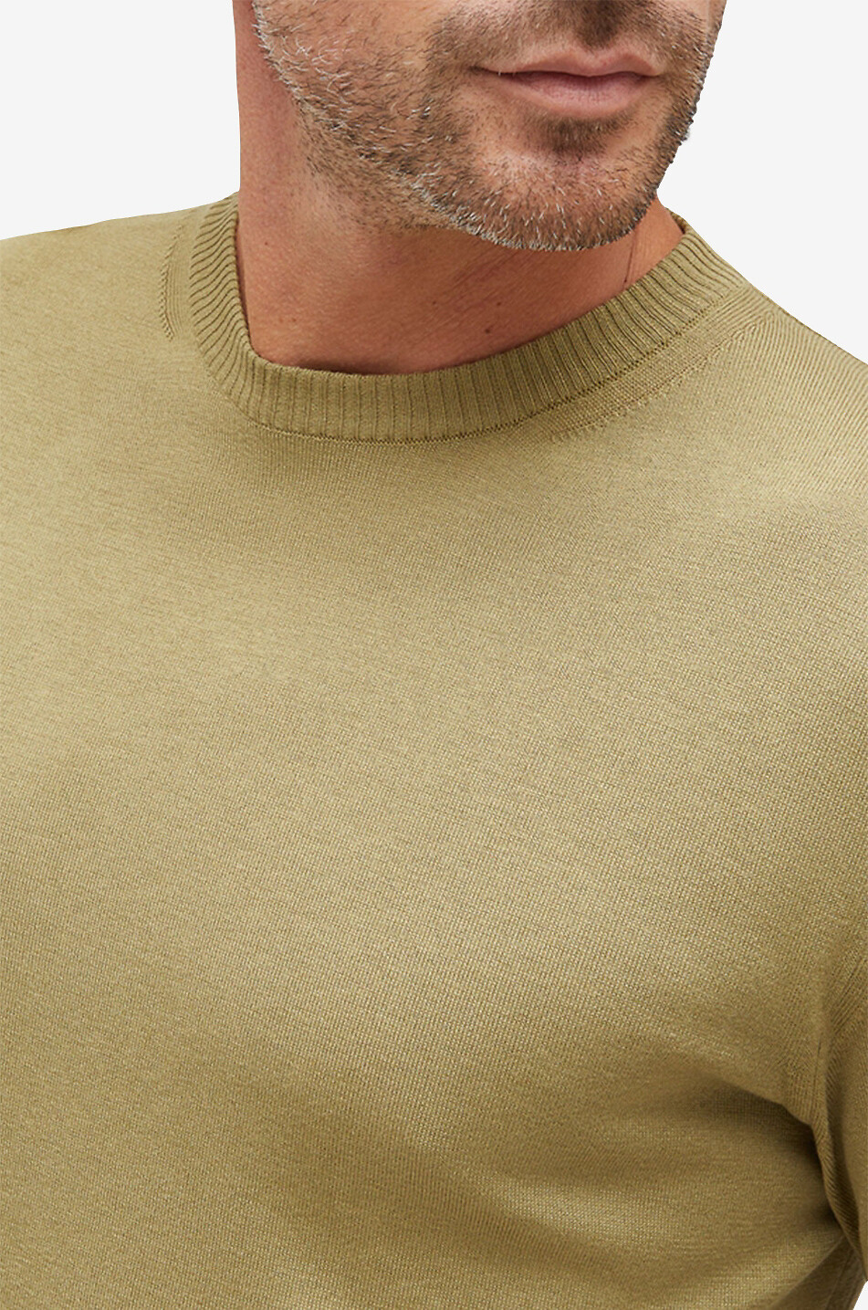 MAURIZIO BALDASSARI Pullover mit Rundhalsausschnitt aus Seide und Baumwolle Herren MITTELGRÜN 5