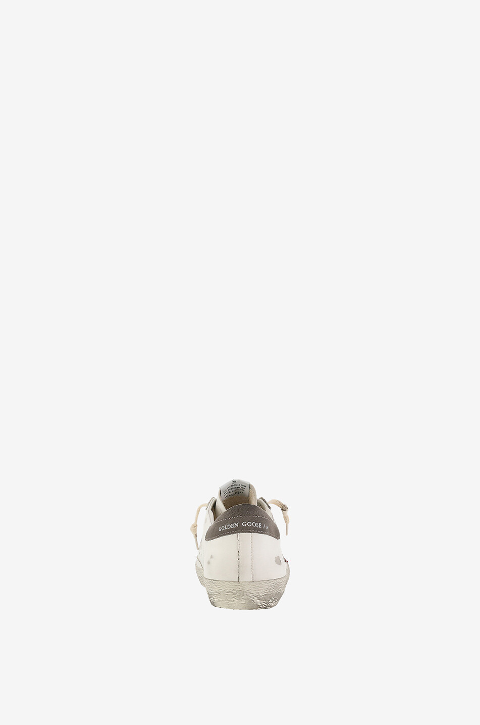 GOLDEN GOOSE Niedrige Ledersneakers mit rotem Metallic-Stern Super-Star Classic Herren WEISS 4