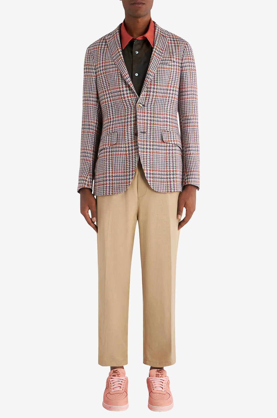 ETRO Checked linen blend blazer Men MULTI COLOURED 3