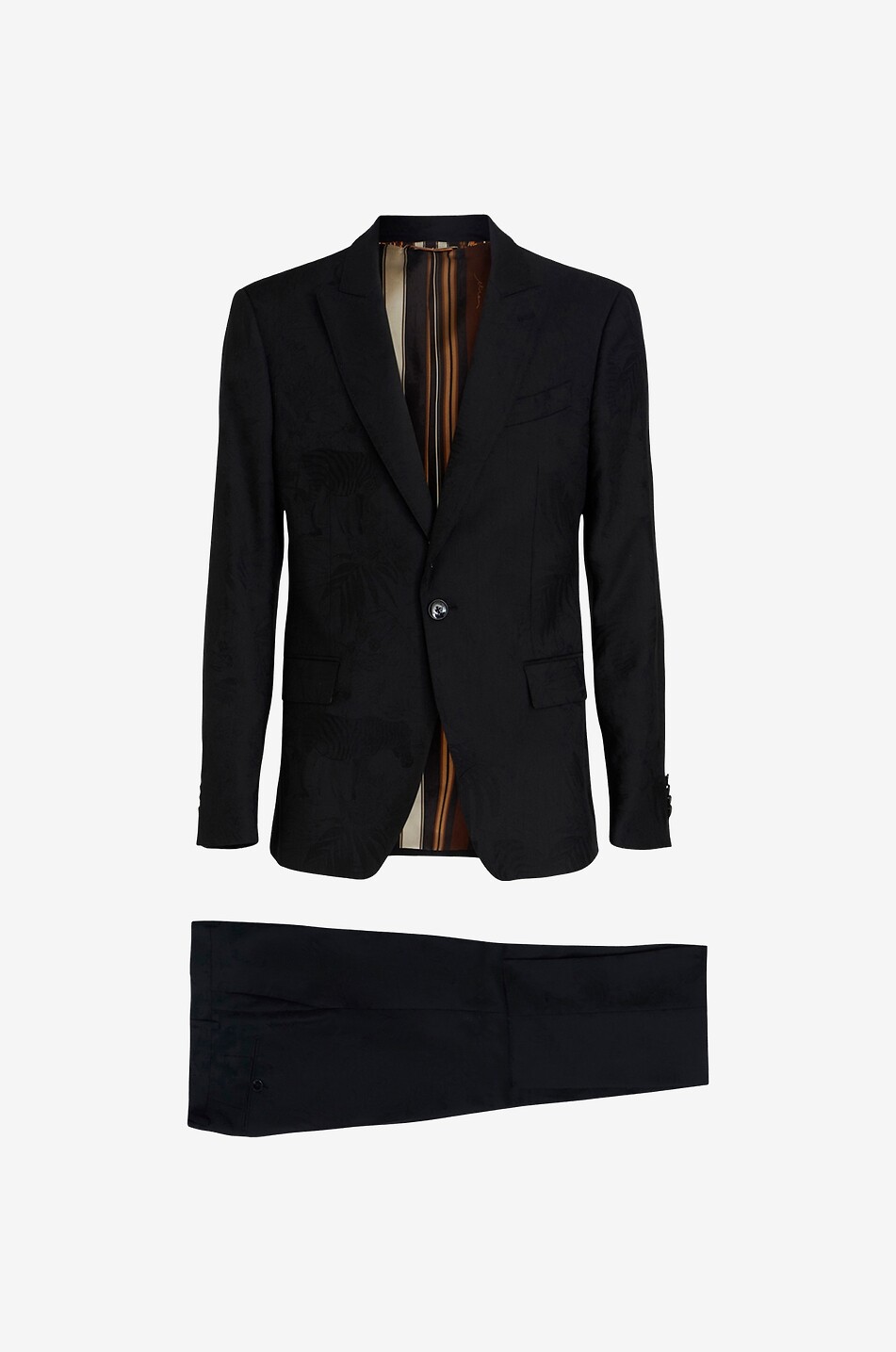 Jungle patterned jacquard suit