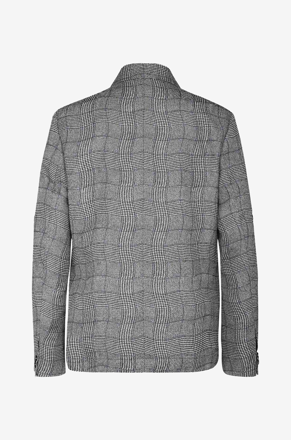KENZO Zweireihiger Blazer Wavy Check Damen GRAU 2