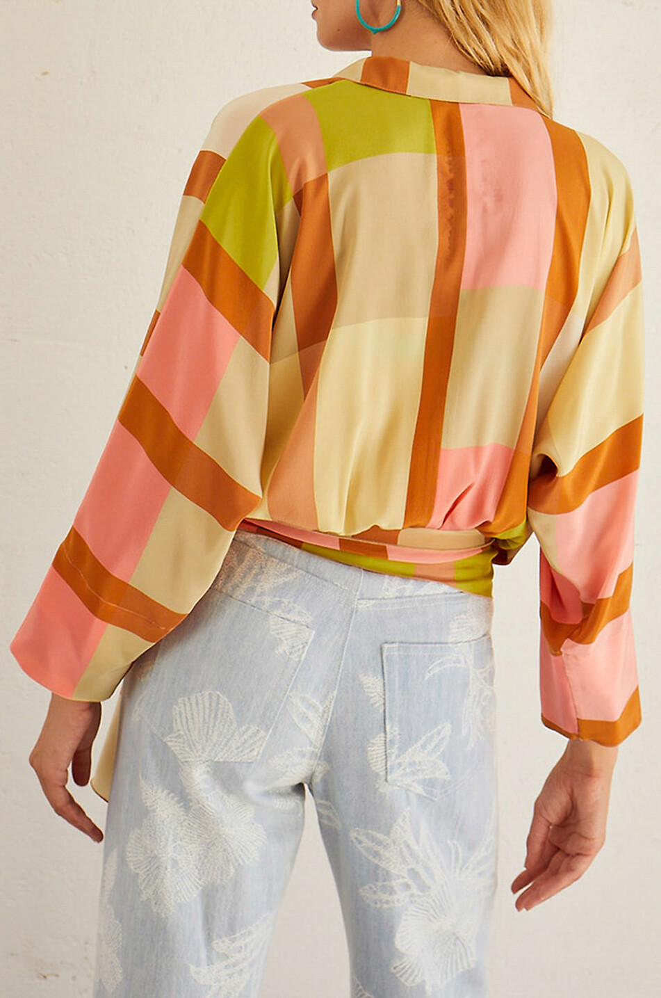 Blouse à manches longues à nouer Jacqueline