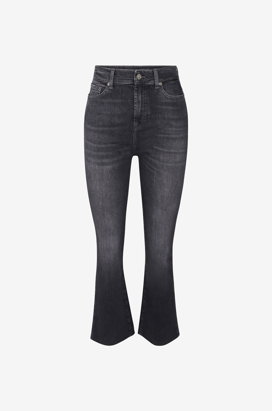 7 FOR ALL MANKIND Ausgestellte Jeans High-Waist Kick Slim Illusion Savage Damen SCHWARZ 1