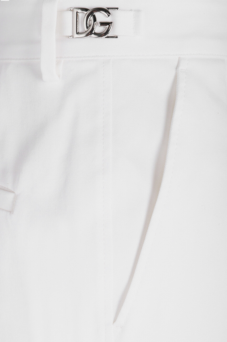 Ausgestellte Hose mit hoher Taille aus Drill