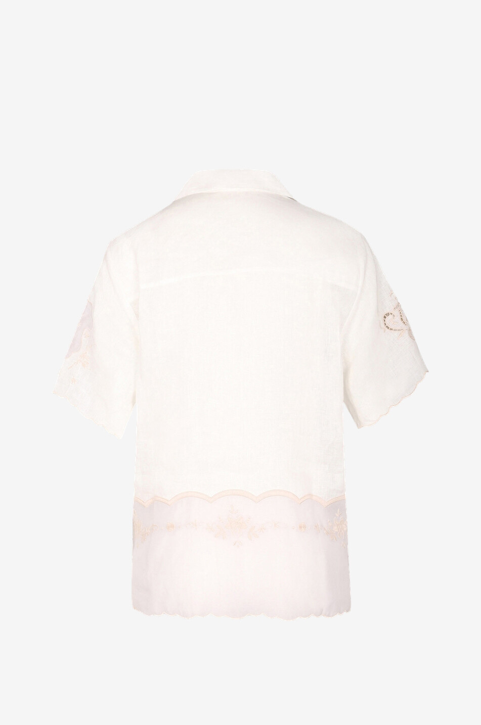 ALEMAIS Top manches courtes en lin Laurie Femme BLANC 2