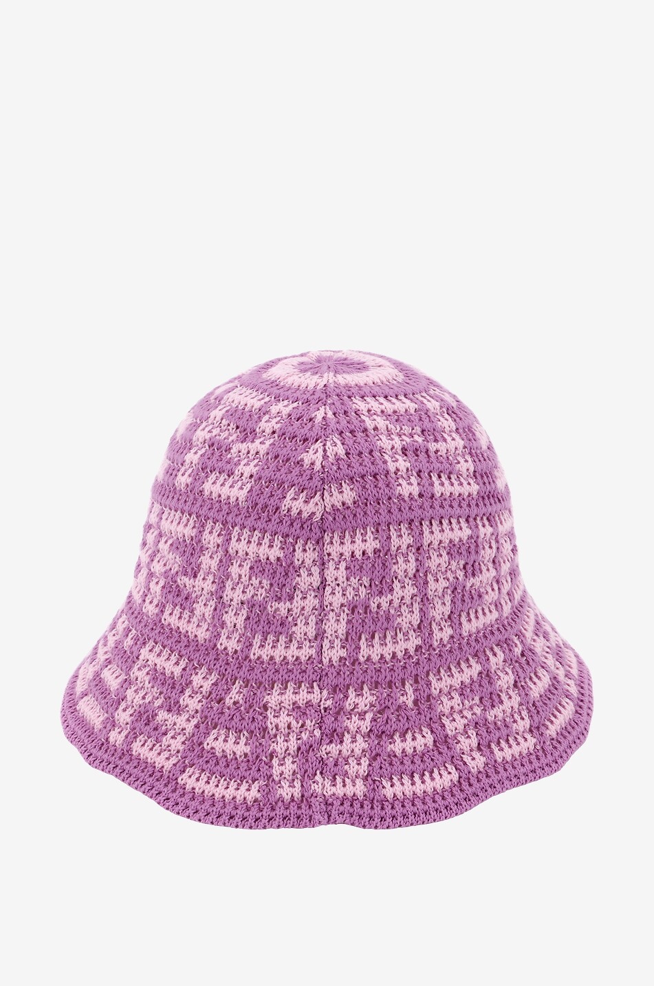 FENDI Bob fille en maille ajourée FF All-Over Fille VIOLET CLAIR 2