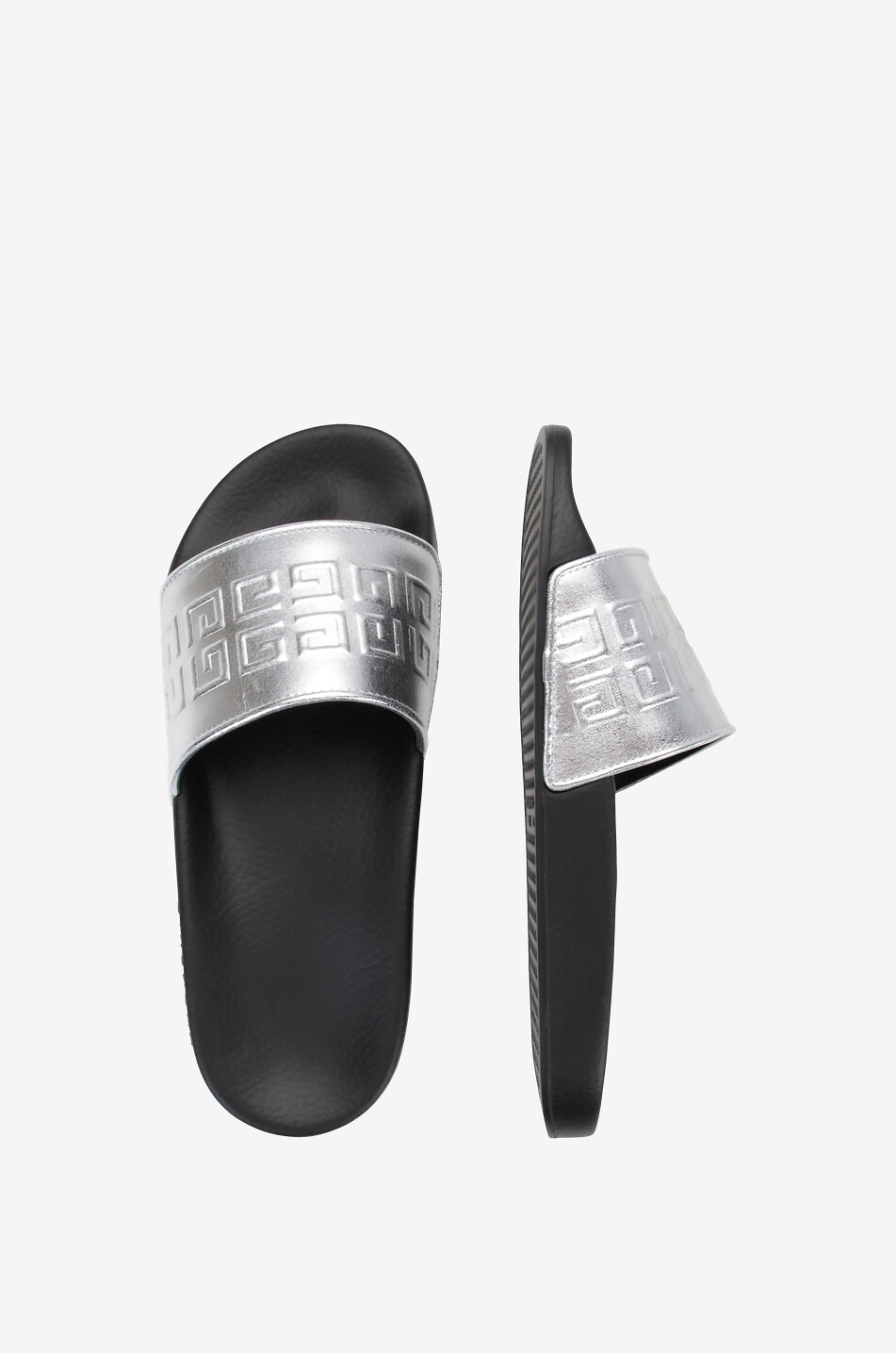 GIVENCHY Claquettes argentées fille 4G Fille ARGENT 4