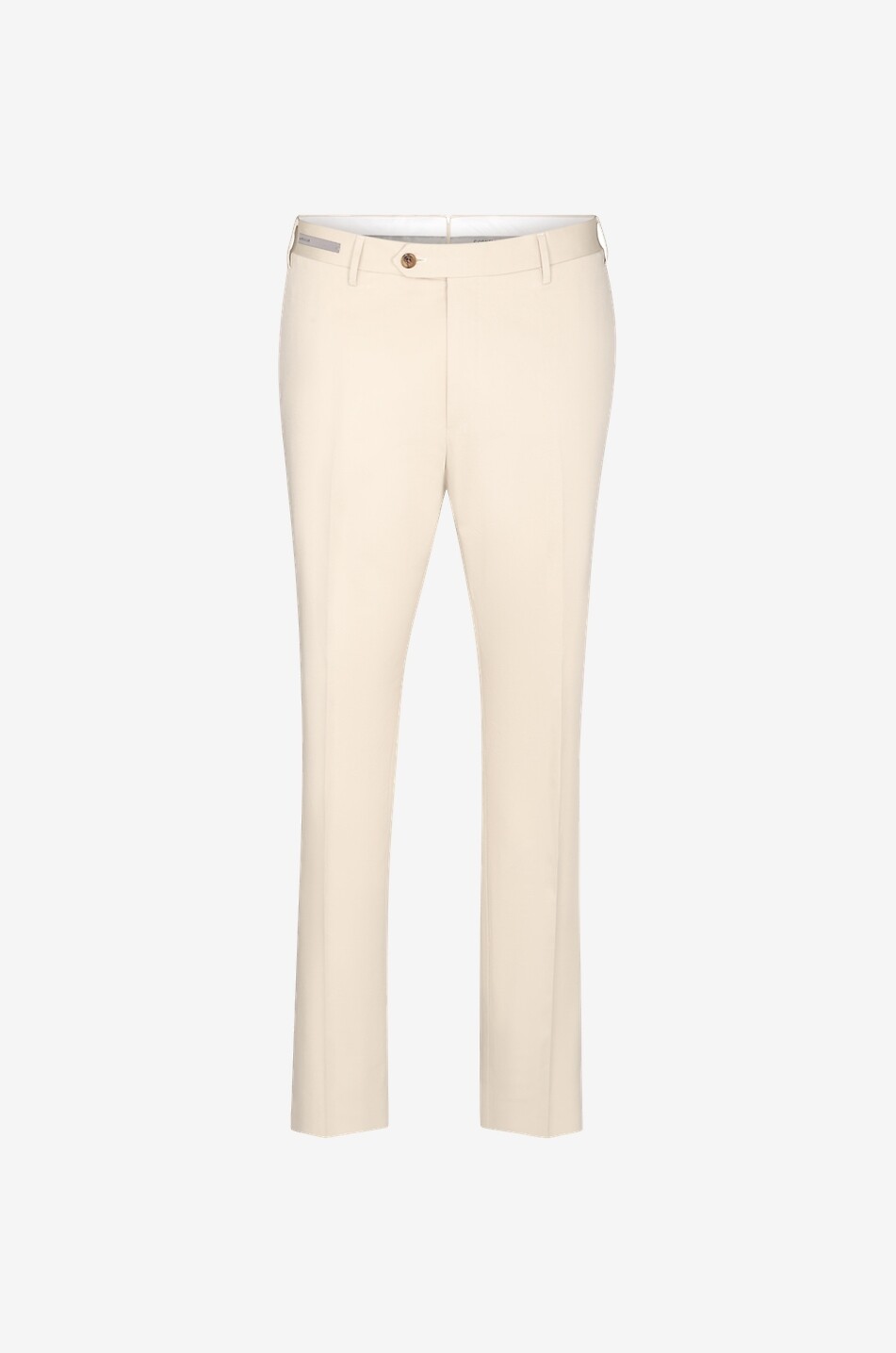 Pantalon droit en gabardine de coton stretch
