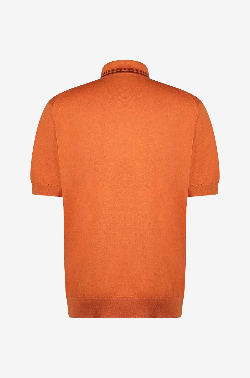 Knit cotton polo shirt with decorative trim