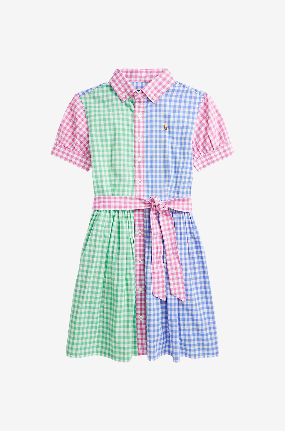 Mädchen-Hemdkleid mit Vichykaros