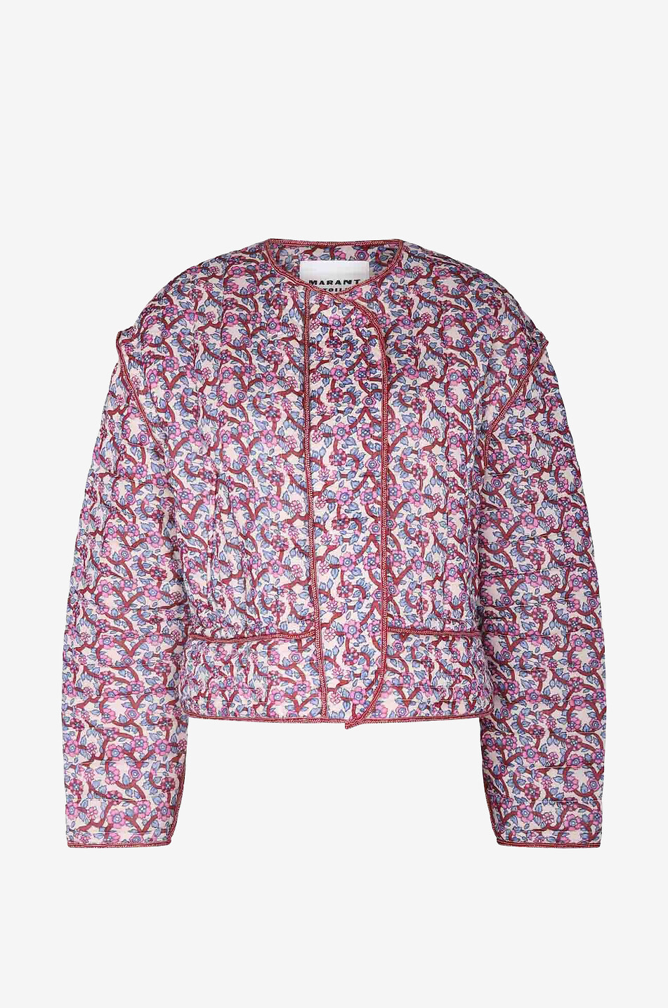 Veste boxy matelassée en coton fleuri Gelio