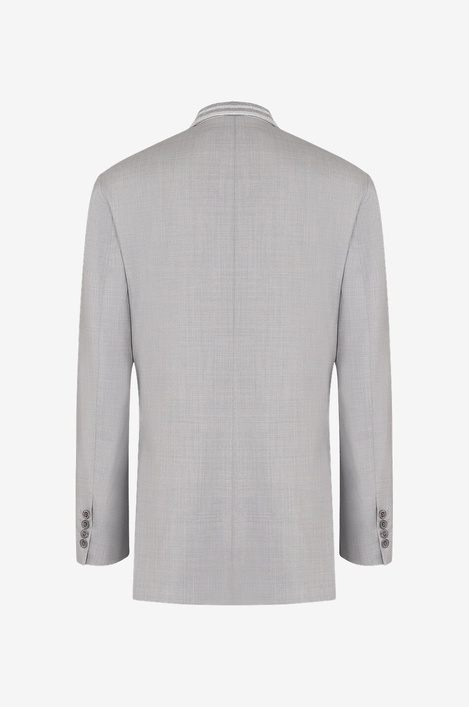 Blazer à boutonnage double en laine à col en maille