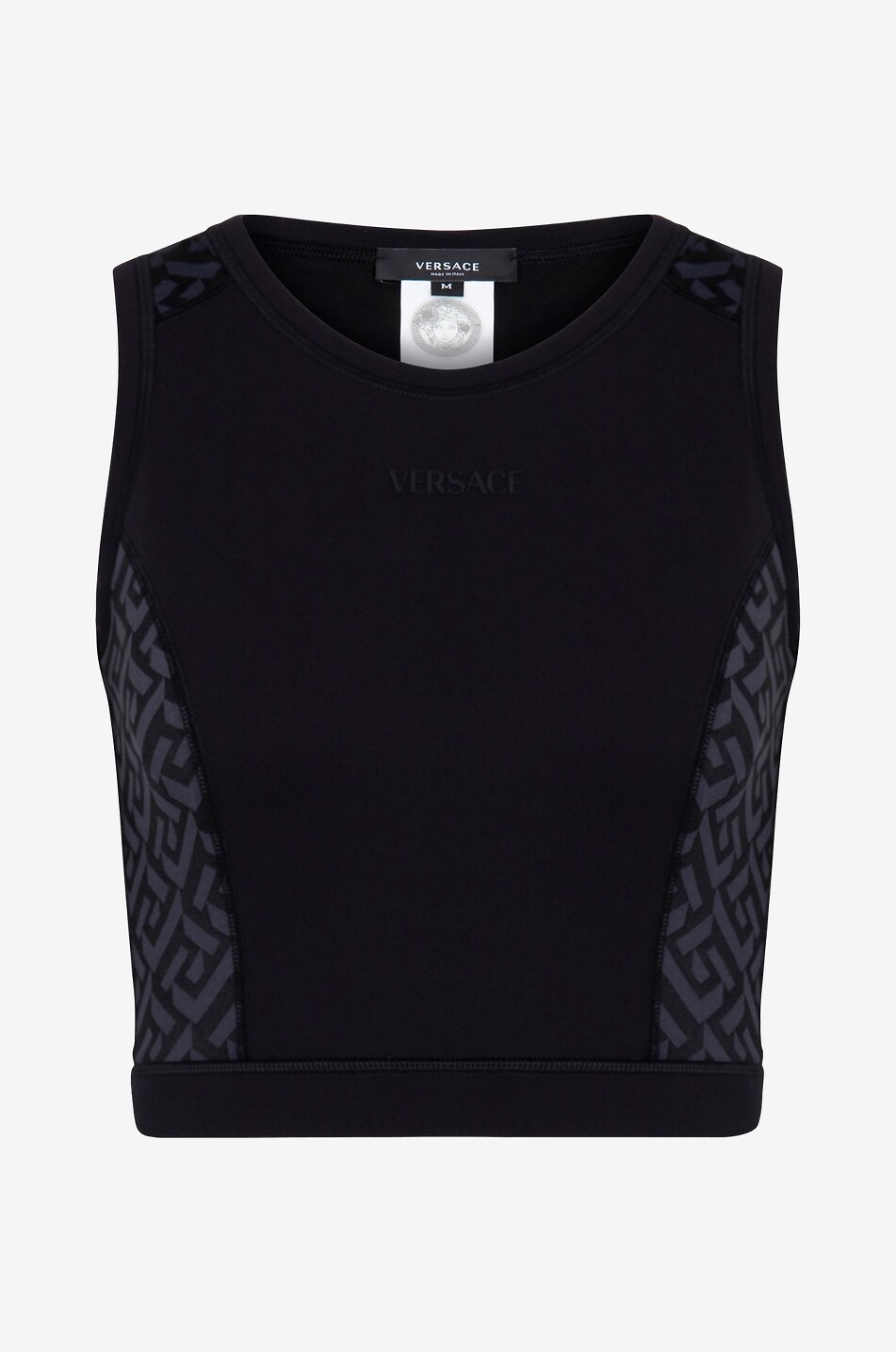 La Greca technical jersey cropped tank top