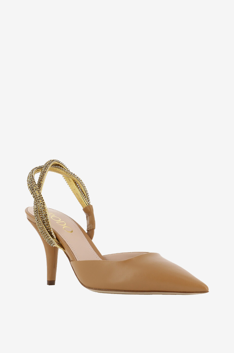 Slingback-Pumps aus Leder
