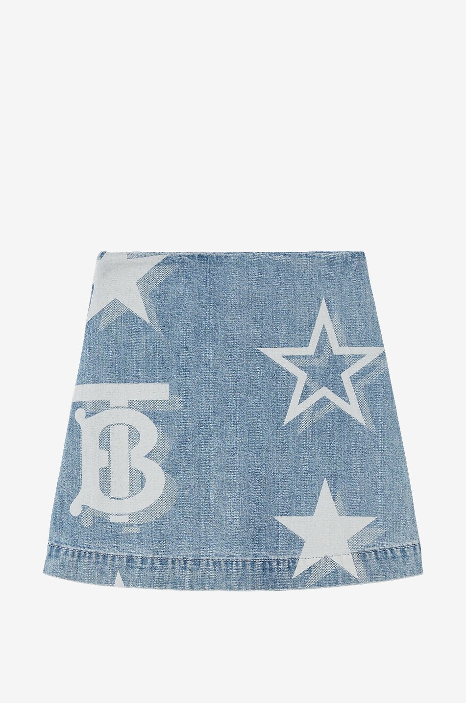 Mädchen-Minirock aus Denim mit Print Mariah TB Star