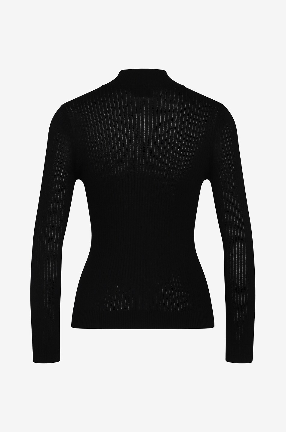 UNE HEURES Seidenpullover mit Schornsteinkragen Damen SCHWARZ 2