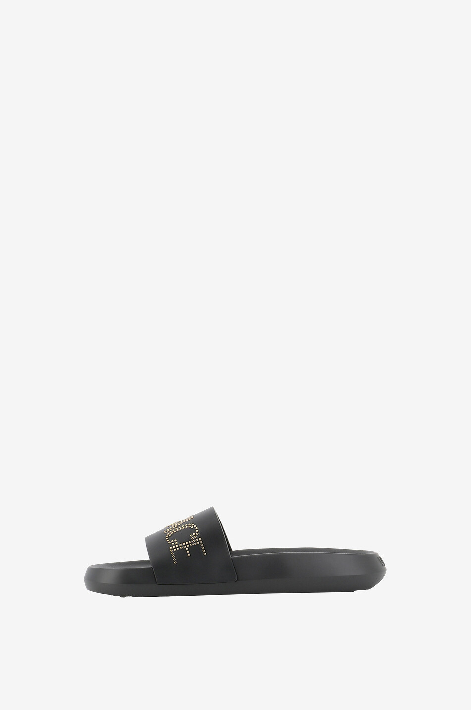 Badeschuhe aus Glattleder mit Nieten VERSACE
