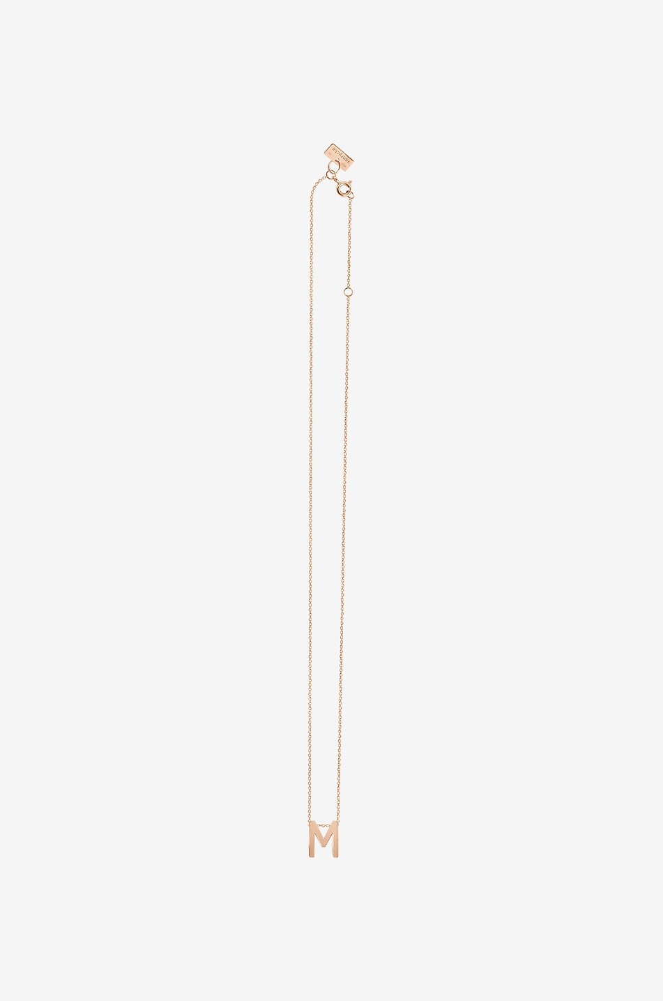 Abécédaire M rose gold necklace