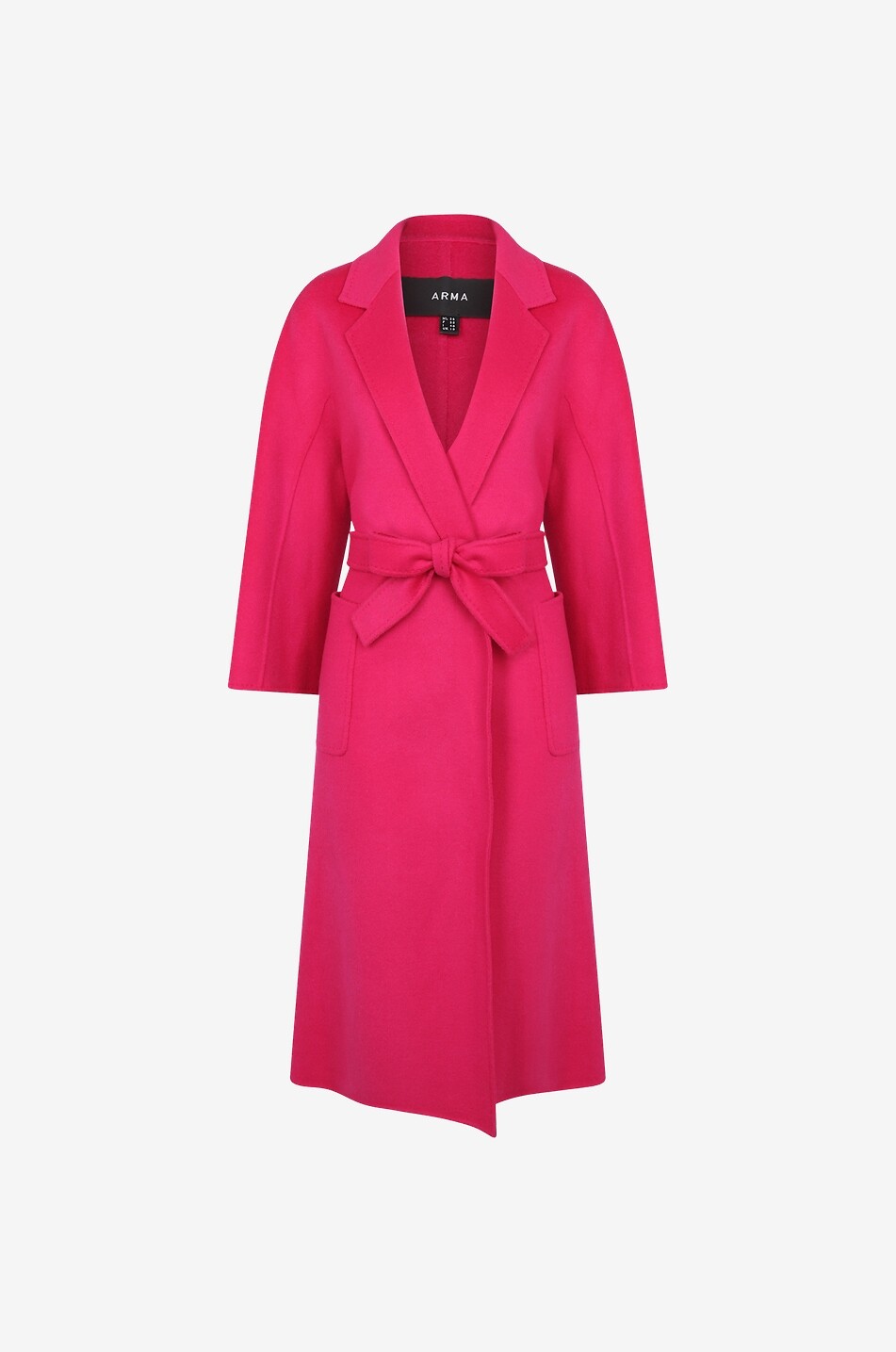 Manteau long en laine avec ceinture Seguret