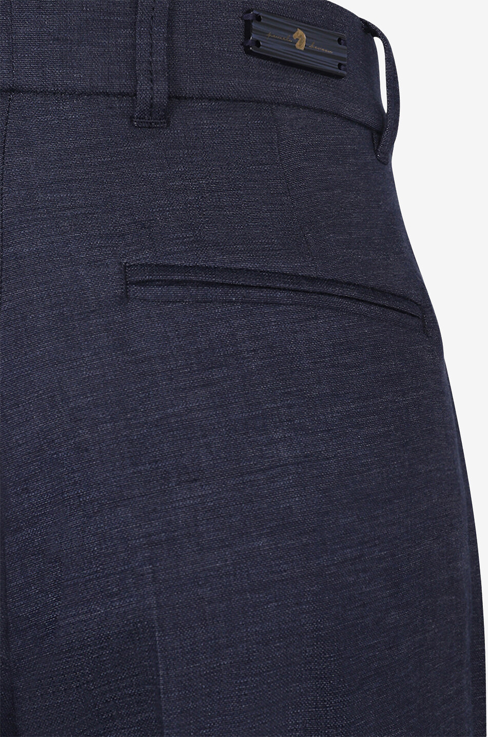PAMELA HENSON Angelina cotton and linen straight leg trousers Women DARK BLUE 3