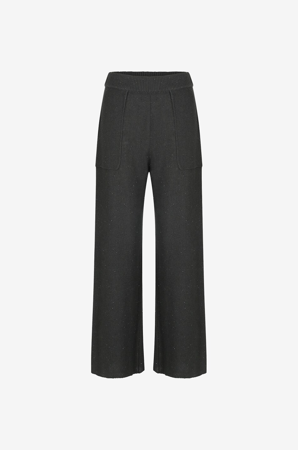 Pantalon large en maille à sequins