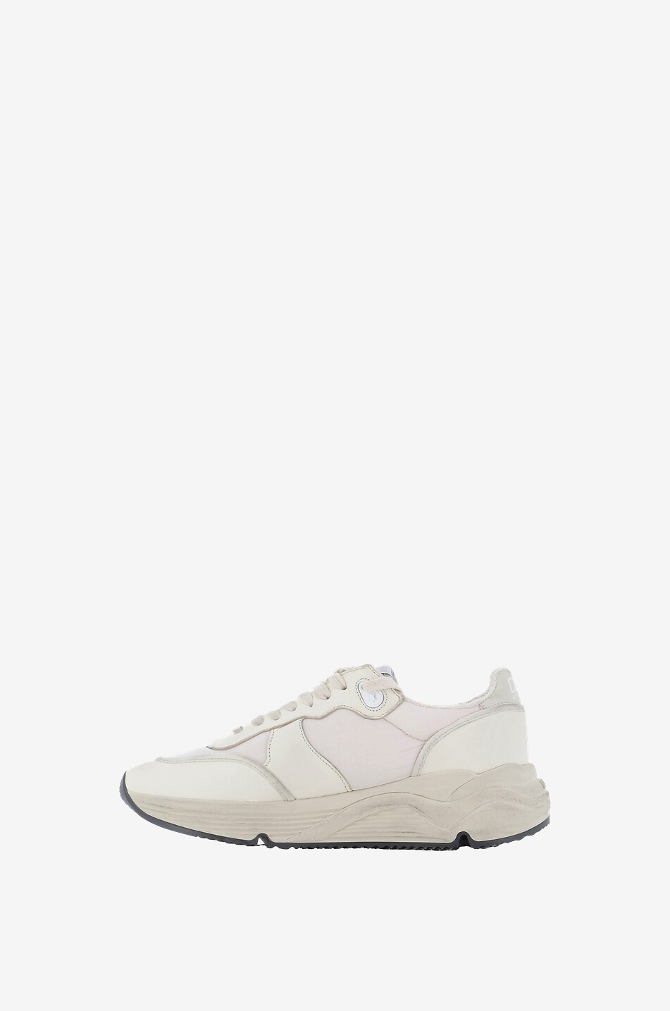 GOLDEN GOOSE Baskets basses en cuir nappa et nylon Running Sole Femme BEIGE 3